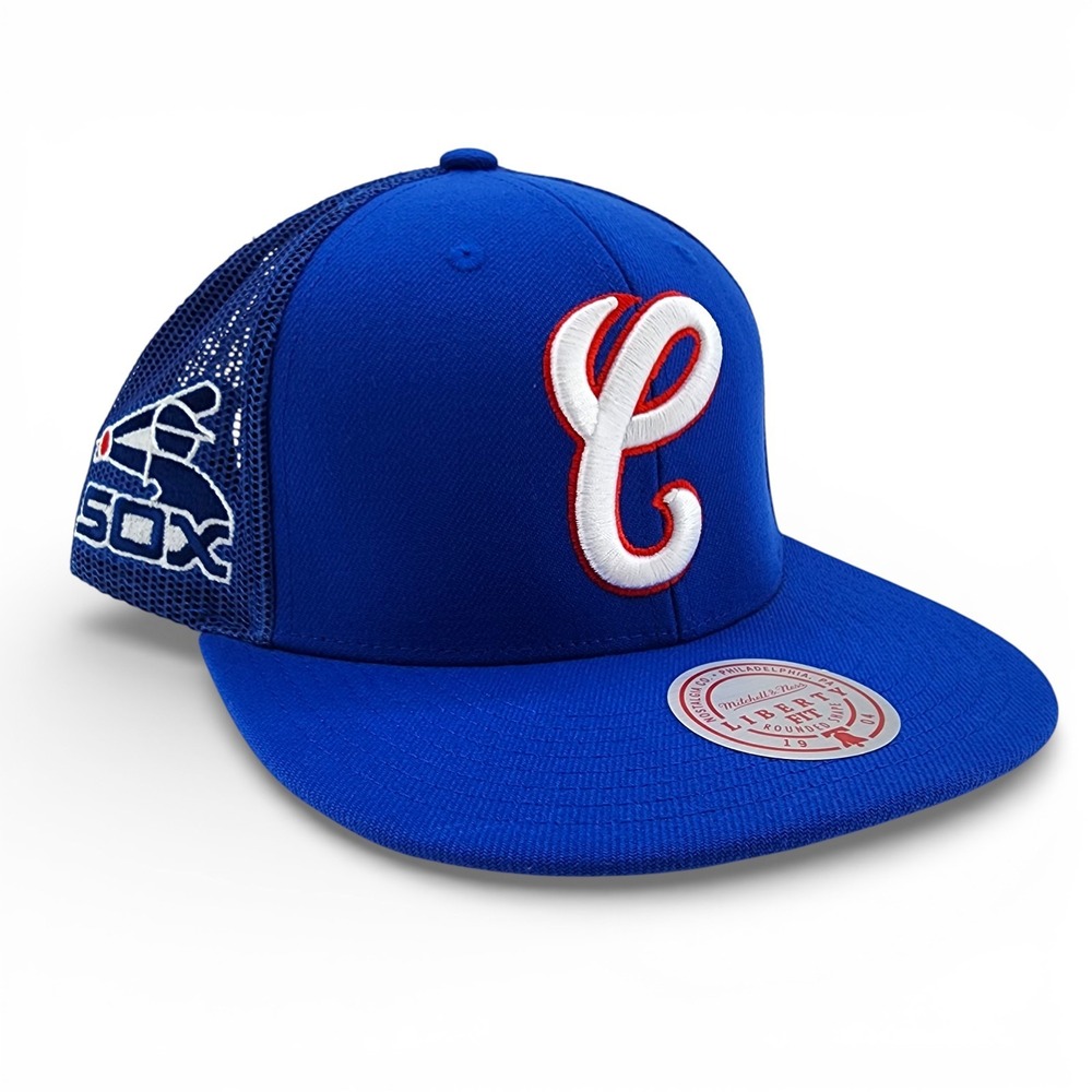Chicago White Sox Hat‎ Mitchell & Ness Liberty Fit Blue Mesh Back Snapback NEW